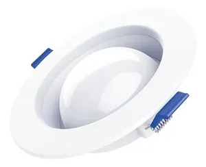 Lámpara Wellmax Redonda 6W Led Samsung Downlight Saturn para Embutir 100-240 Luz Fria 25.000 Horas